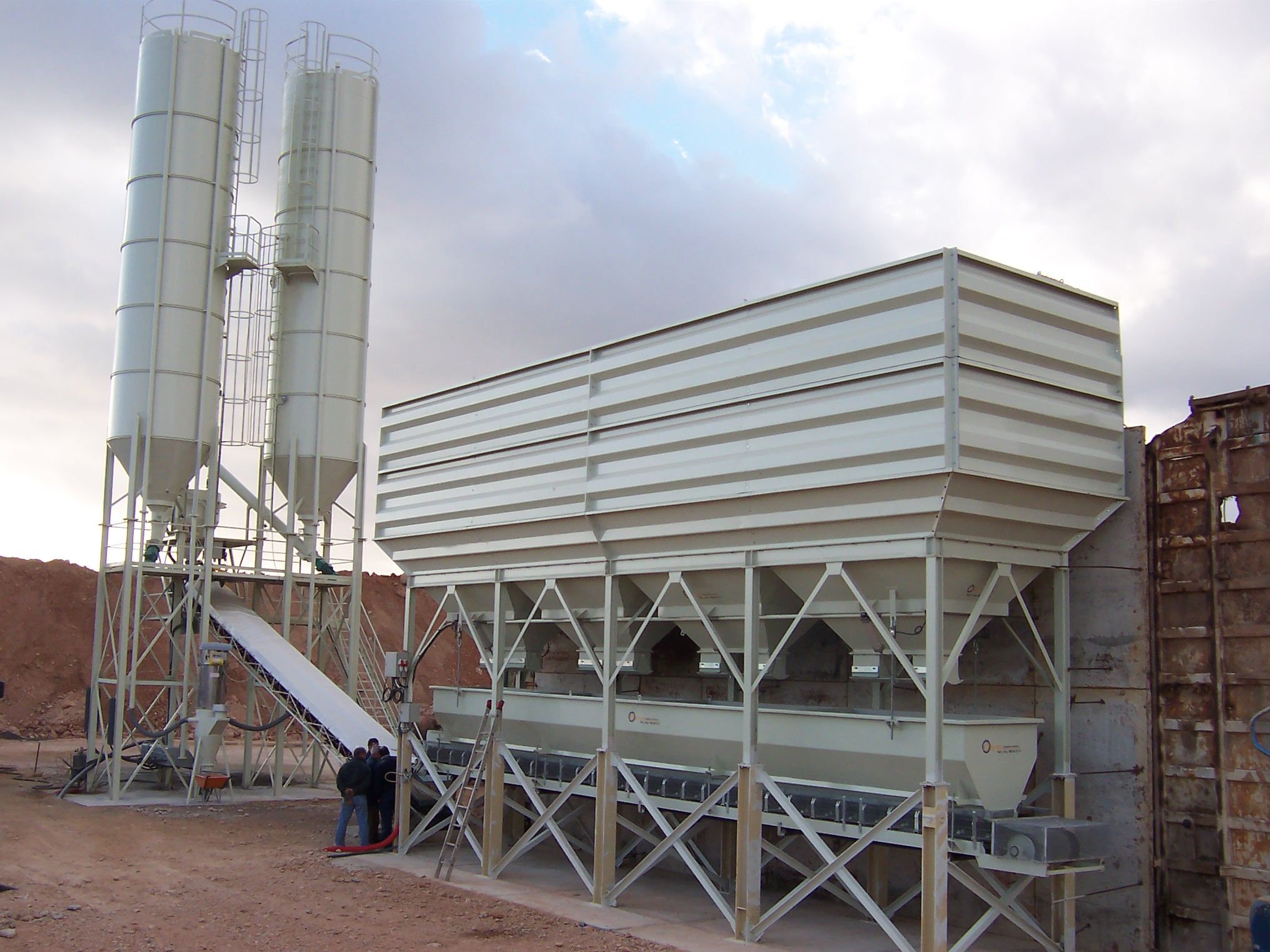 Silos and conveyors , Skoda - concrete production equipment