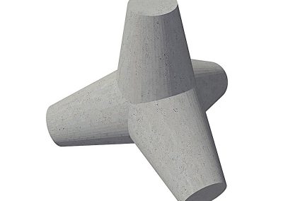 Форма хвилерізу (Tetrapod). , Skoda - обладнання для виробництва бетону